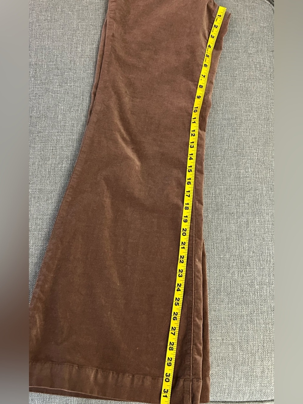 Anthropologie Pilcro Brown Pull-On Corduroy Wide Leg Retro Flare Pants - Picture 13 of 13